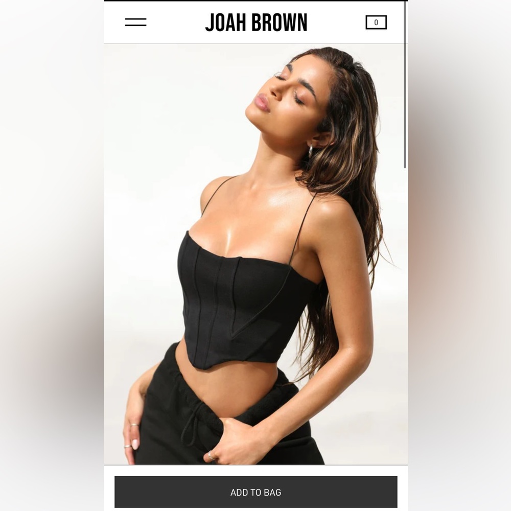 Joah brown contour corset in onyx